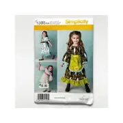 Simplicity Sewing Pattern Toddlers’ Child’s Dress 2 Lengths SZ 1/2-3 Uncut 1595