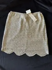 Peek Silver Sequin Girls Size 14 Skirt NWT