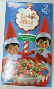 2 Pack Kellogg's The Elf on the Shelf Breakfast Cereal, 24.4 oz, Sealed, New