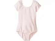 Bloch Pink Microlux Short Sleeve Leotard Girl's Size 8-10 L2946