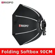 TRIOPO 90cm Octagon Foldable SoftBox for Godox Yongnuo Speedlite Flash Light.