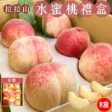 在飛比找遠傳friDay購物優惠-【初品果】拉拉山甜蜜多汁水蜜桃禮盒8顆x8盒