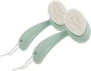 HONMEET 2pcs Soft Bristles Face Scrubber Exfoliator Brush Manual Facial Cleansing Tool Deep Cleaning Skin Brush for Blackheads Removal