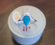 Bomb Party RBP2965 The Sterling Club .925 Silver Genuine Amazonite Size 7