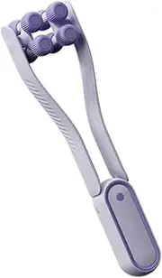 kokiya V Face Roller Massager Manual Beauty Tool Multiuse Slimming Neck Sturdy Facial Roller Face Lift Device for Household Girls, Purple