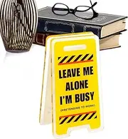 Memo Holder for Desk | Warning Sign Shaped Desktop Message Clip | Funny Sticky Note Holder for Desk, Number Card Display, Acrylic, for Letter