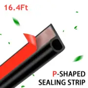 5METER P Shape EPDM For BMW Car Door Seal Hood Trunk Lid Weather Strip 16.4FT (for: BMW)