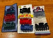 Vintage Scunci Vintage Goody Iridescent 3 Packs Hair Claw Clips •1999• Y2K