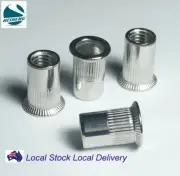 Qty 10 M8 Marine 316 Stainless Steel Countersunk Nutsert Nut Rivnut Grip 4mm