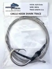 Circle Shark Trace 16/0 HD Circle Hook- 300 lb Wire Coated Wire Trace