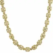 Exotic Baguette Simulated Diamond Iced Out Chain