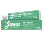 Organic Grants Toothpaste Mild Mint with Aloe Vera Fluoride Free 110g – Fresh, healthy organic delivery | Doorstep Organics
