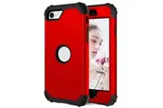 For iPhone SE 5G (2022), SE (2020) Case, Protective Cover, Red