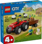 LEGO City Red Farm Tractor With Trailer & Sheep 60461
