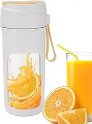 Portable Blender Rechargeable - Personal Fruit Blender,Portable Smoothie Maker Juicer Cup, Rechargeable Household Fruit Mixer with Leakproof-Lid for Shakes & Smoothies