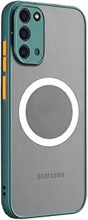 Doowear Galaxy S20 Case Magnetic [Support Magsafe Charger] Wireless Anti-Scratch Shockproof Matte Clear Full Camera Protection Slim Thin Phone Cover Case for Samsung Galaxy S20 6.2"-Green