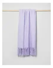 [Vue] Mohair Throw in Purple Heather