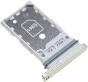 Dual SIM Card Tray for Samsung Galaxy S21 FE 5G SM-G990B SIM Card Holder for SM-G990B SIM Card Slot Replacement for SM-G990U SM-G990U1 Silver