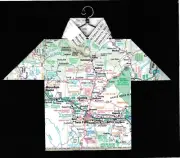 Origami Map Shirt Idaho, Twin Falls, Mountain Home, Sun Valley, Rupert, Jerome