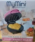 Mini Heart Waffle Maker With Free Portable Blender Pink