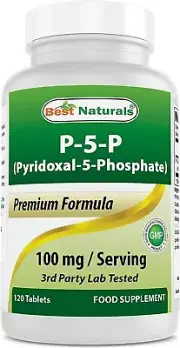 Vitamin B6 (Pyridoxal 5 Phosphate) 100 mg/Serving 120 Tablets an Active form of
