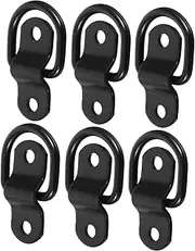 Veemoon 6 Set D Ring Tie Down Anchors Hooks Heavy Duty Tie Down Brackets for Cargo Trailers Trucks Campers Furniture Attachment Rings for Secure Storage