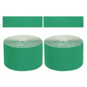 2Pcs 3.9inch x 164ft Bulletin Board Border, Dark Green (1.3mm)
