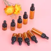 10Pcs 1/2/3/4/5ml Empty Glass Amber Dropper Pipette Vials Essential Oils Bottles