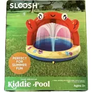 NEW SLOOSH Crab Sprinkler Kiddie Pool w/ Canopy Inflatable 41 X 41 X 31” Swim