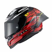 X.R3R Glitch Racer Red White Full Face Helmet