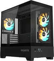 GIGABYTE C201 Panoramic PC Case - Mid Tower, m-ATX, 360mm Radiator Support, 3 Pre-Installed Fans, USB 3.0, Support RGB Fusion