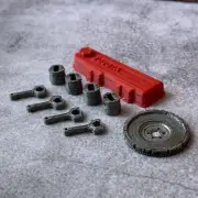 1:18 scale Engine parts, pistons, rods, flywheel, cover for Diorama Garage Model