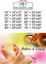 Massage 19 Photo-Realistic Paper Poster Non-Laminated Spa Foot Feet Horizontal