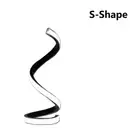Modern Spiral Dimmable LED Table Lamp Bedroom Bedside Lamps USB Power Button Swi