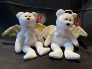 Ty Beanie Babies Halo & Halo II - Back Eyes Brown Nose PE Pellets