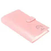 Plastic Business Card Holder Portable Card Binder Book Name Card Organizer Pink