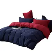 Blue/Red Reversible 1000TC Duvet Doona Cover Set Various Size