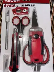 9-PIECE CUTTING SET 9mm snap off knife/ Mini Scissors/Precision knife scraper