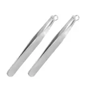 2x Precision Nose Hair Tweezer Round Head Eyebrow Clippers Trimmer for Nose Ears