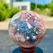 184G Natural Sakura Agate Quartz Sphere healing ball Specimen
