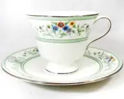 AGINCOURT GREEN R4471 by Wedgwood Teacup & Saucer NEW NEVER USED made in England