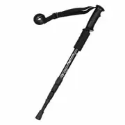 hiking Trekking Poles Walking Stick Adjustable Camping Black Lightweight