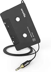 Arsvita Car Audio Cassette to Aux Adapter , 3.5 MM Auxillary Cable Tape Adapter