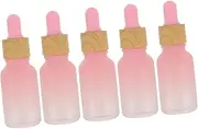 5 Pack Glass Essential Oil Dropper Bottles Leakproof Travel Makeup Containers 15ml Refillable Toiletry Bottles for Skincare Beauty