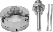 3 Jaw Zinc Alloy Lathe Chuck Wood Turning Clamp Drilling Tool Threaded Back For Machine With Connecting Rod chuck(A)