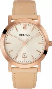 Bulova Men's 97B144 Classic Analog Display Quartz Beige Watch