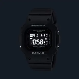 【CASIO 卡西歐】BABY-G 簡約纖薄方形電子腕錶 母親節 禮物(BGD-565U-1)