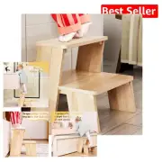Natural Wood Kids Step Stool - Perfect for Potty Training and Daily Routines