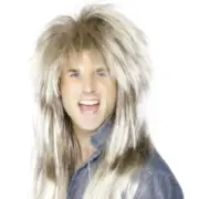 80s Mega Mullet Wig Adult Blonde