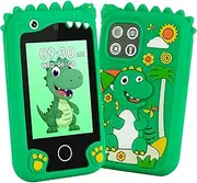 Kids Smart Phone for Boys and Girls, Dual Camera Dinosaur Kids Phone Toys, Christmas Birthday Festive Surprise for Age 3-10, 2.8" Touchscreen Toddler Learning Toy, Music Player